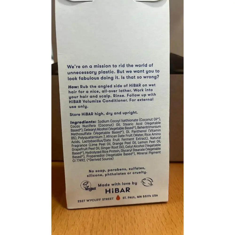 HiBAR Volumize Shampoo‎ - 3.2oz